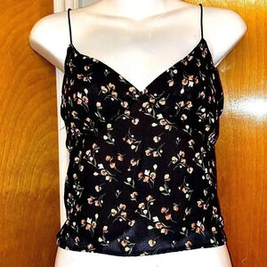 Papaya Floral Ribbed Cami Top